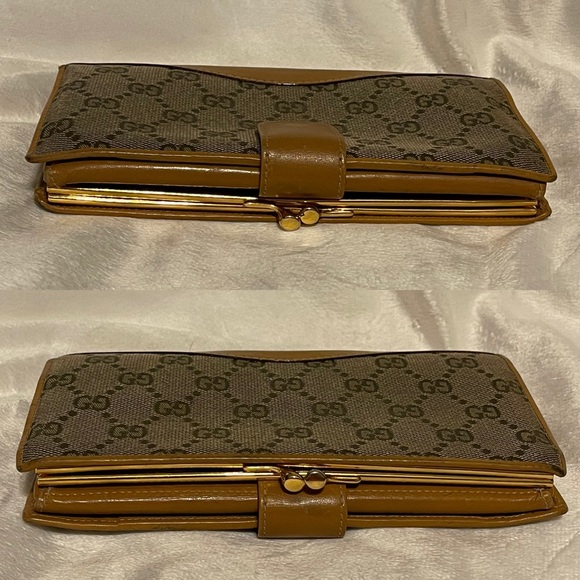 Authentic vintage Gucci wallet canvas & leather - Picture 14 of 16